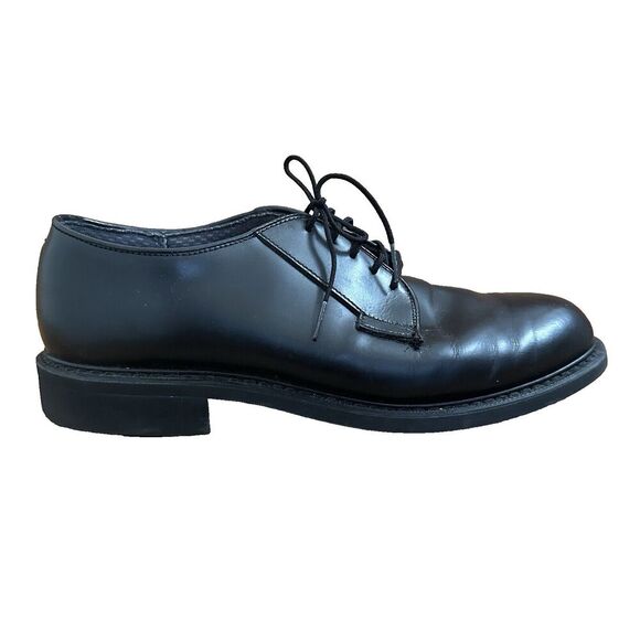 2/$30 Bates Black Lace Up Leather Oxford Shoes Non Marking Mens Size 8E Wide - Picture 1 of 13